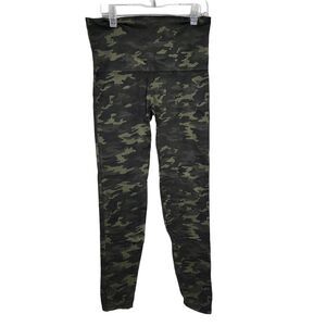 Spanx Women Cropped Leggings Size Medium Look At Me Now Seamless Sage Green Camo